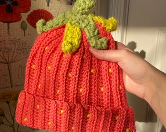 DIGITAL PDF PATTERN Crochet Fruit Hat Easy Beginner Friendly