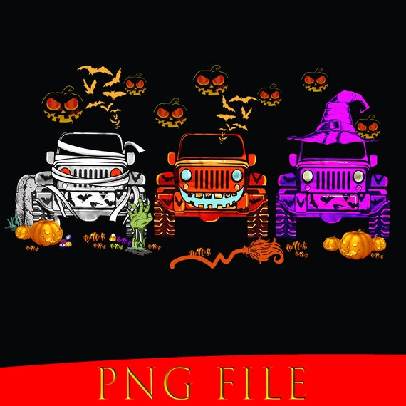 Halloween Jeep Halloween Sublimation Designs Downloads Etsy