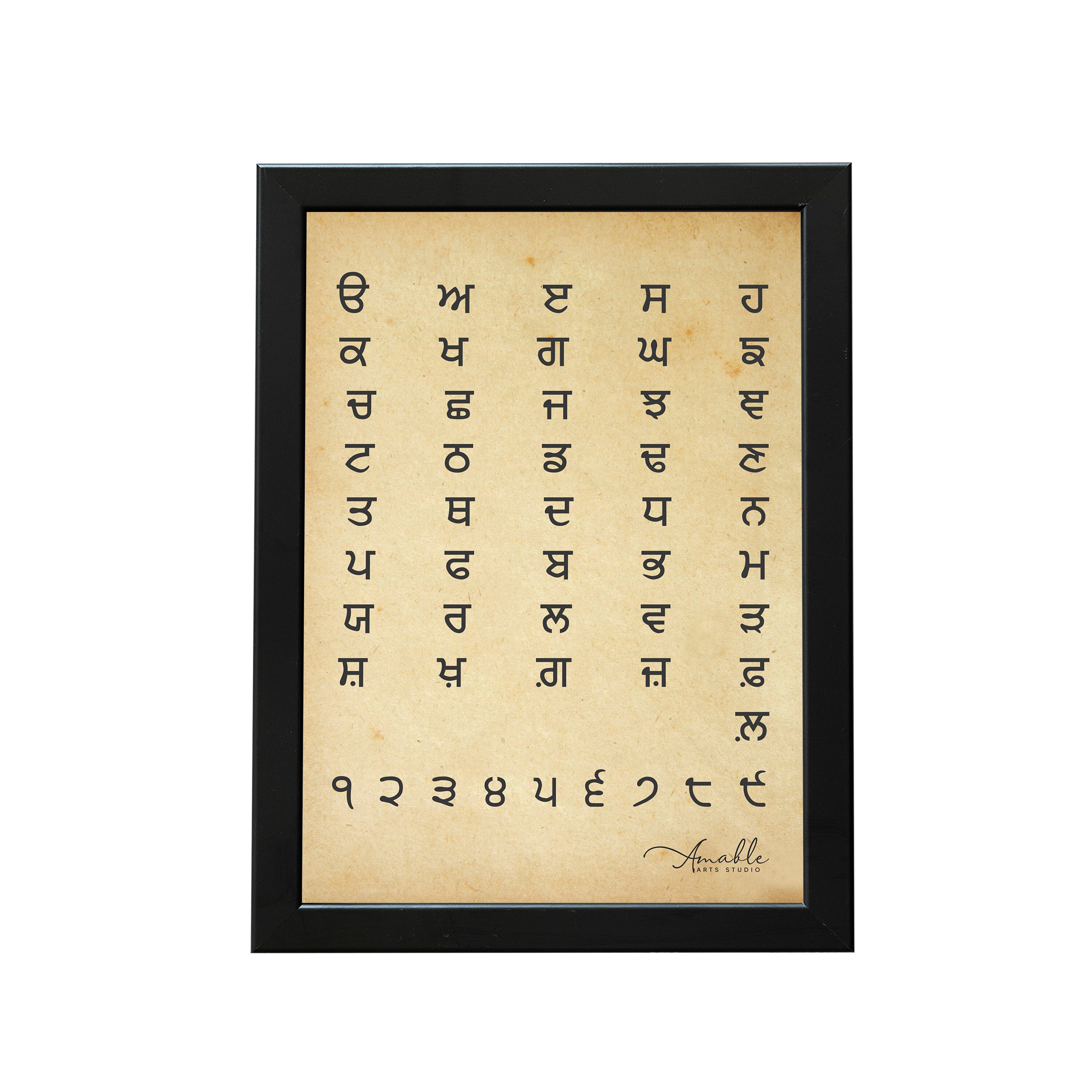 punjabi alphabets posters for home wall decor uda aida etsy canada