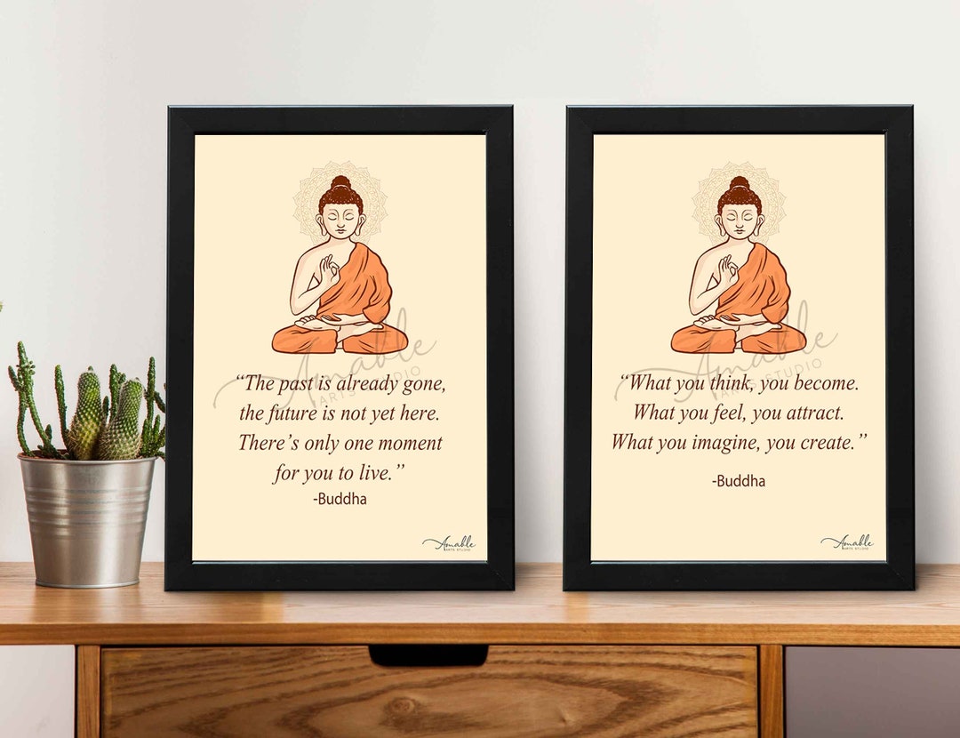Buddha Quote Art Print Set: Inspirational Meditation Posters (digital ...