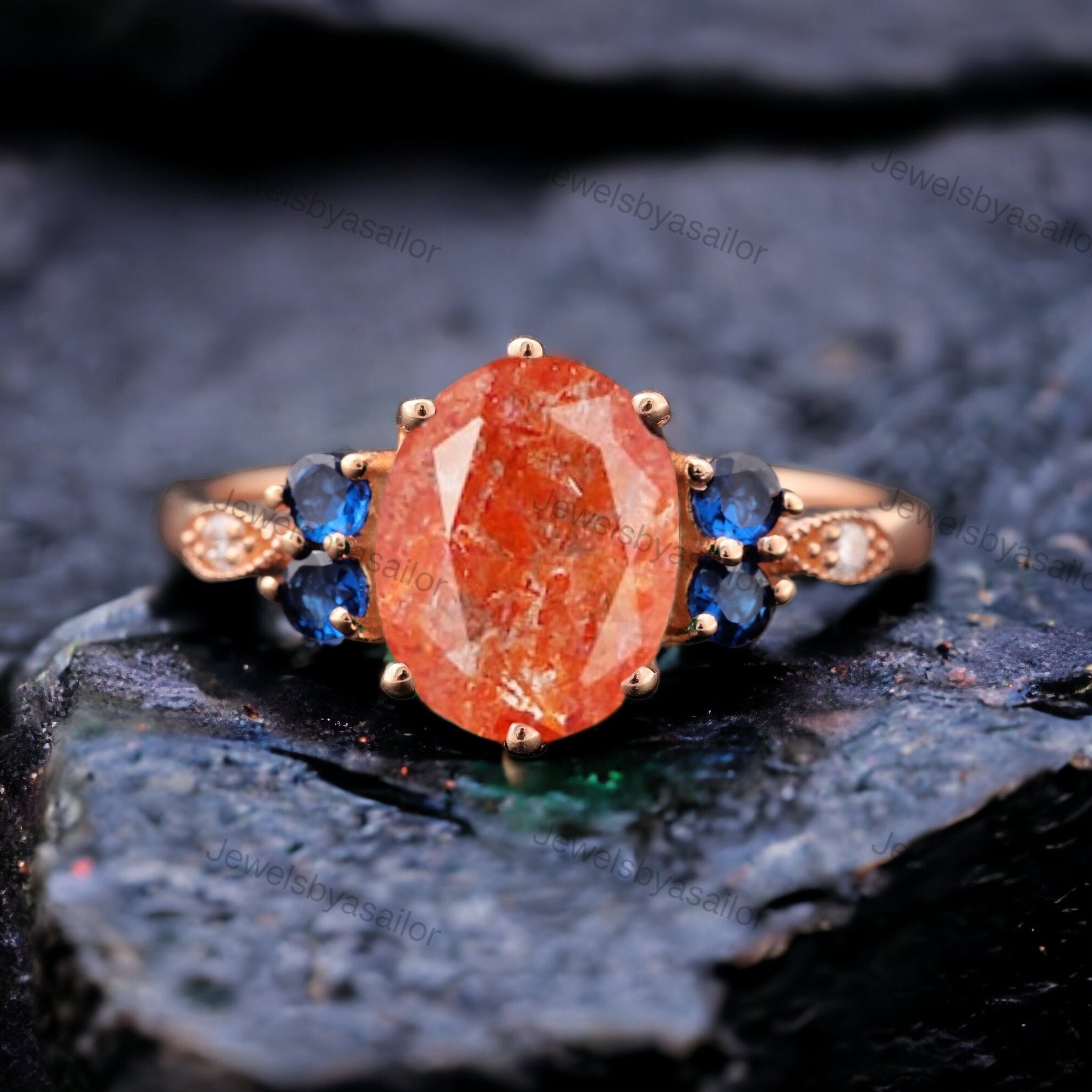 Custom Gemstone Ring Etsy Singapore