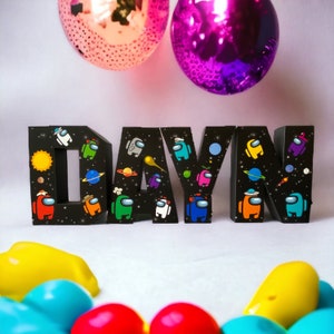 Among Us Party Decorations: Custom 3D Paper Letters