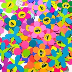 Trolls flower confetti . Trolls party decorations
