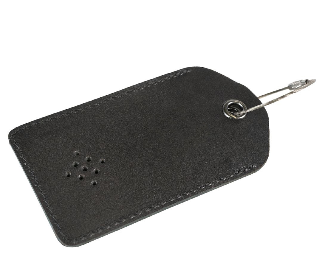 Genuine Leather AirTag Luggage Tag and Keychain Keyring Air Tag Holder