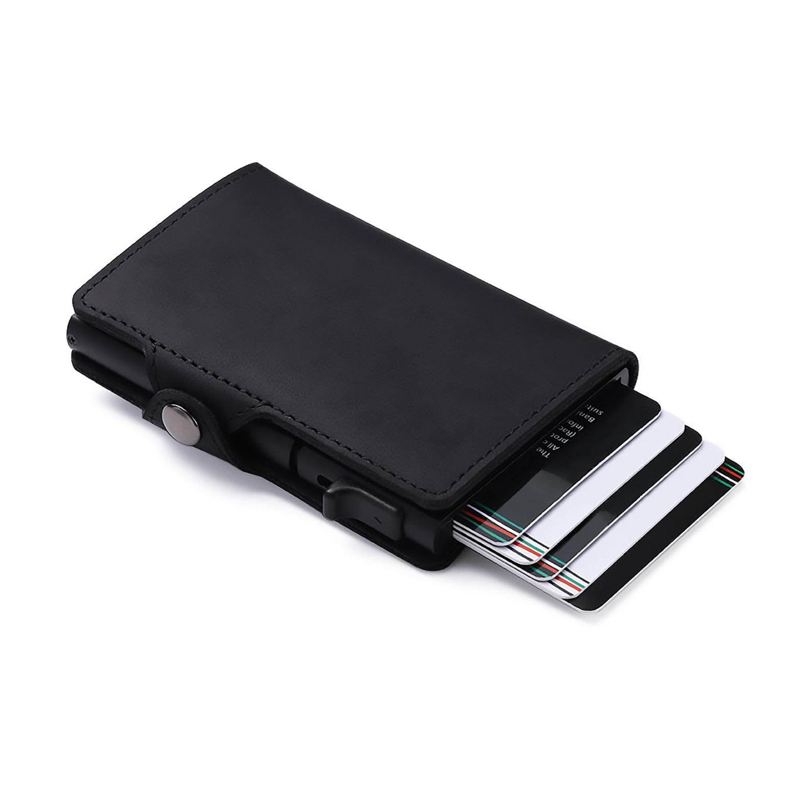 Genuine Leather Airtag Wallet Holder Side button Popup Credit Etsy