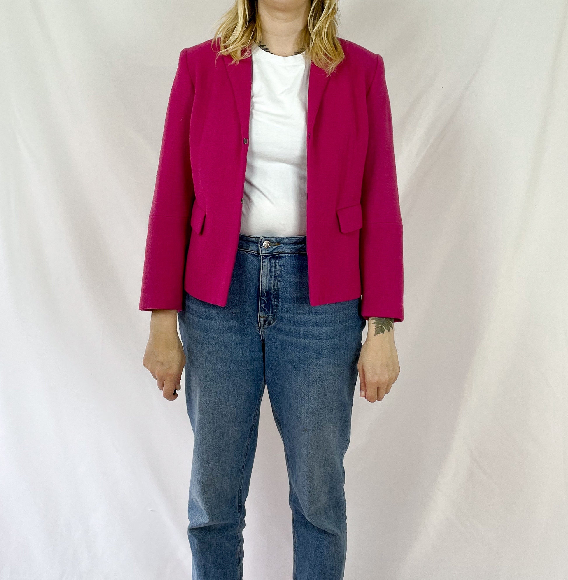 pink designer blazer