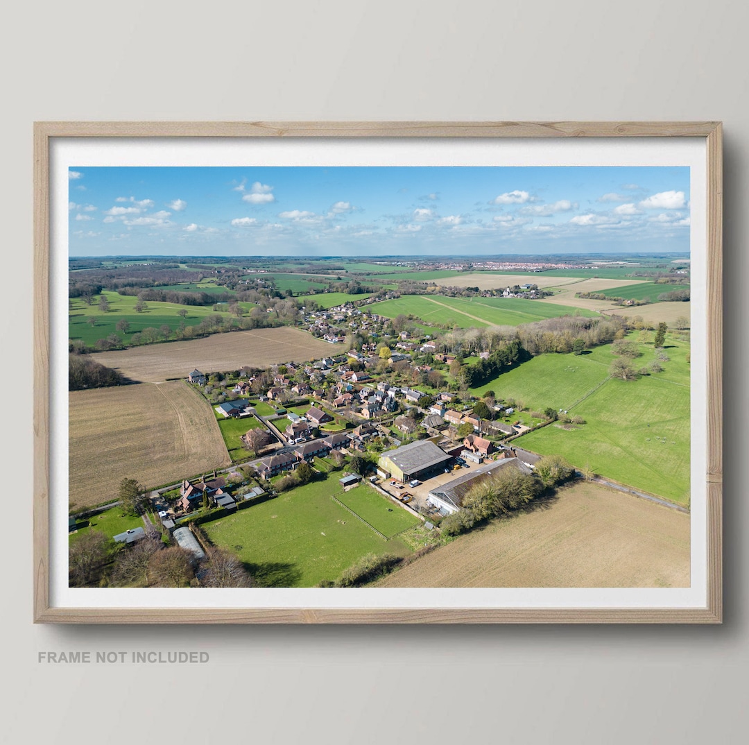 An Aerial Photo Print of the Village Nonington in Kent Etsy