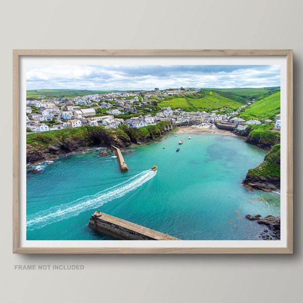 Tirage photo de Port Isaac à Cornwall.  Le cadre de la série télévisée Doc Martin, Portwenn.