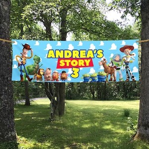 Personalised Toy Story 6x2ft Birthday Banner