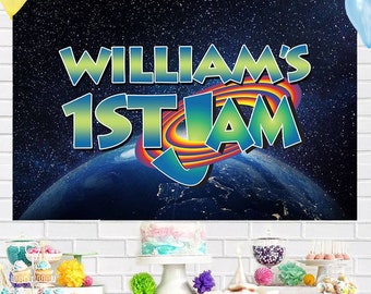Personalised Custom Space Birthday Backdrop