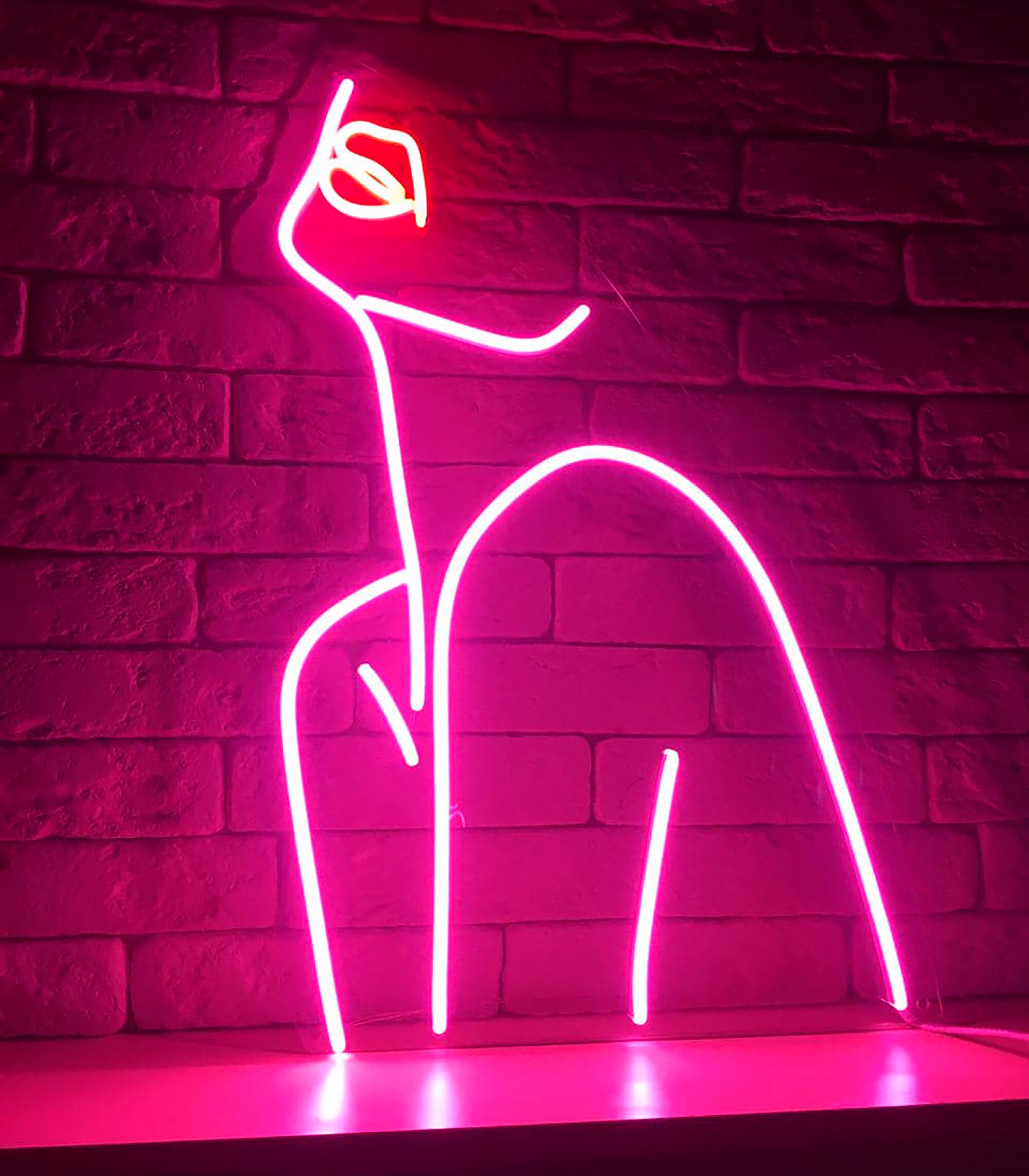 NEON SIGN GIRL / Lady Neon Sign / Pink Neon Sign / Neon Light | Etsy