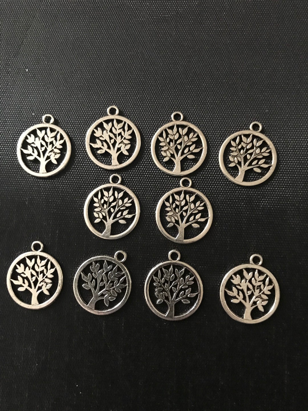 Tree Of Life Antiqued Silver Plated Connector Charms – C3764 – Choose 10, 20 Or 50 Pieces For Jewelry Making
