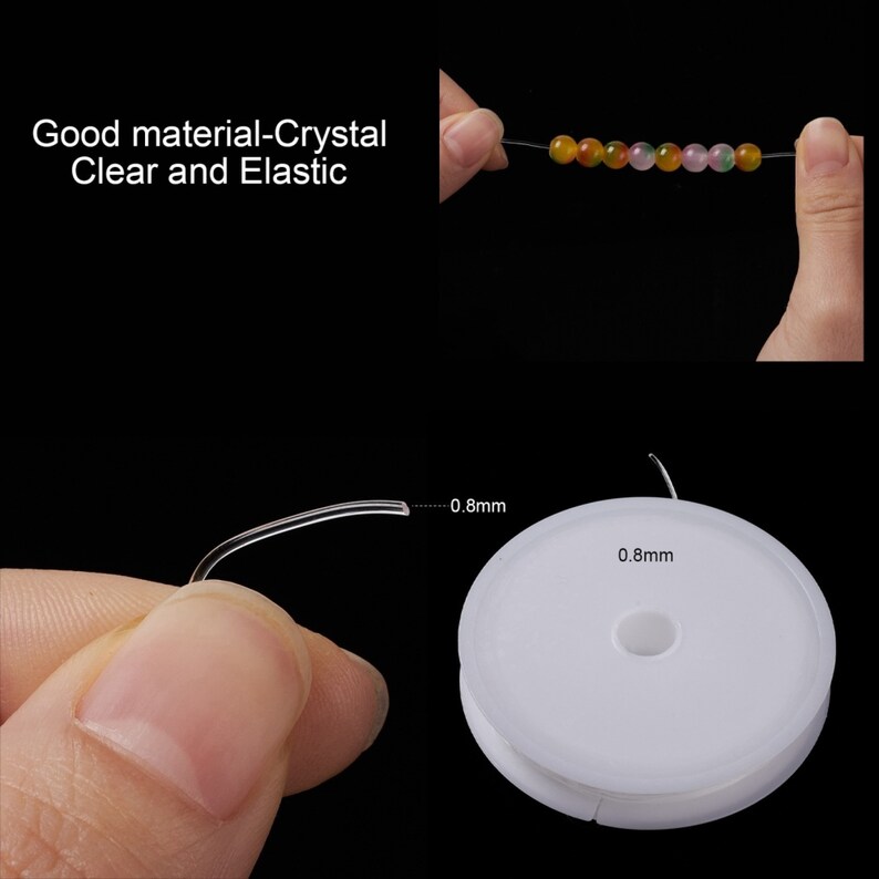 Clear Elastic Crystal Thread Stretchy String Bead Cord for - Etsy UK