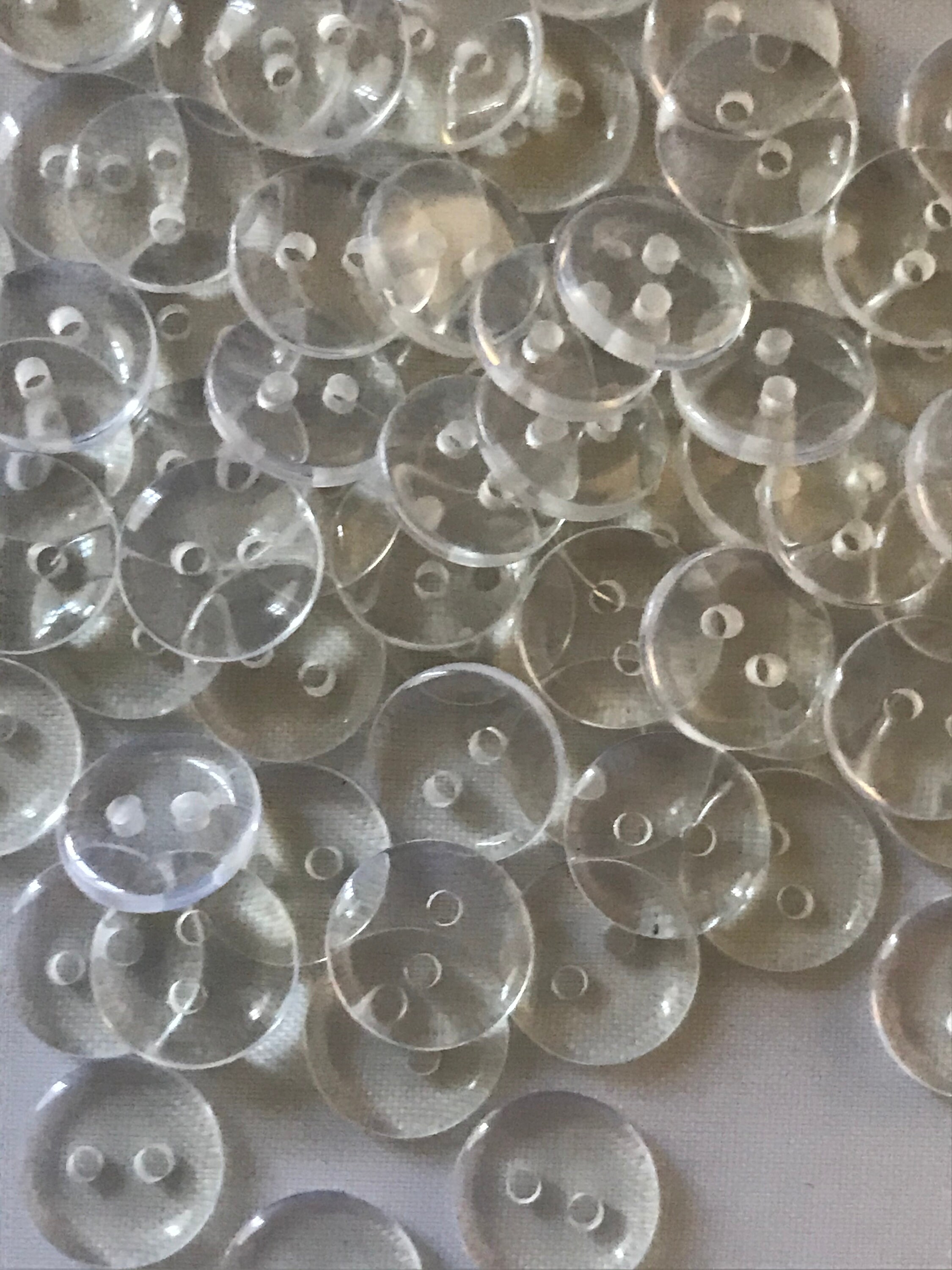 Clear Plastic Buttons 10mm X 50 Pieces Etsy UK