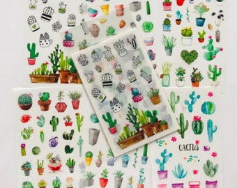 Cactus Assorted Stickers 6 Sheets