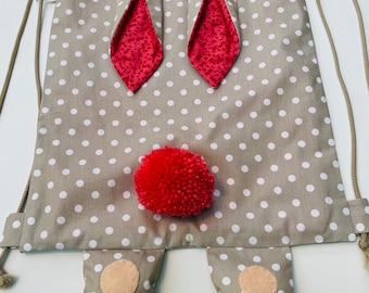 Bunny backpack - large beige