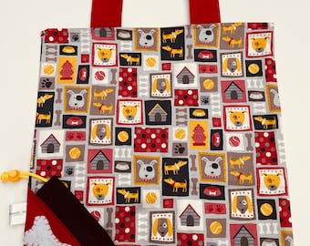 Foldaway bag - Dogs and bones