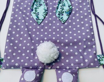 Bunny backpack - large lilac