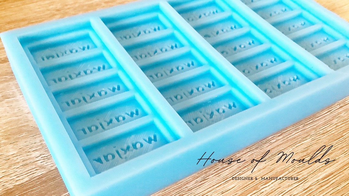 Custom made snap bar mould. 100mmx40mmx11mm. 4 full bars per Etsy