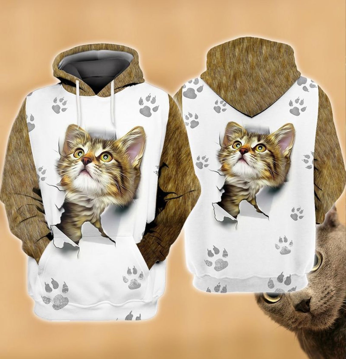 Cats Hoodie Cute Cat Unisex Hoodie Tshirt Zip Hoodie Etsy