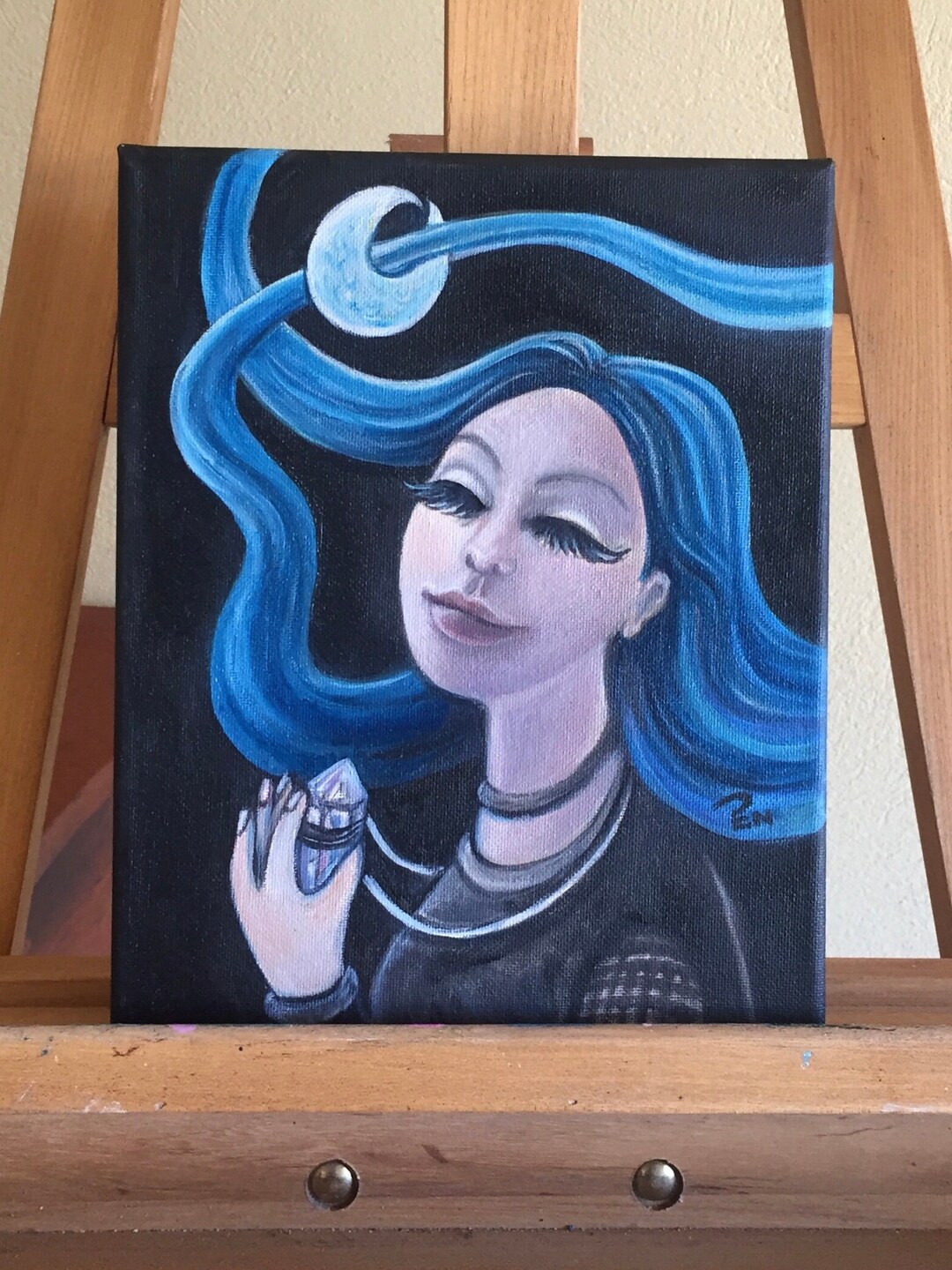 Oil painting original Fantasy art Surreal art Girls room Etsy.de