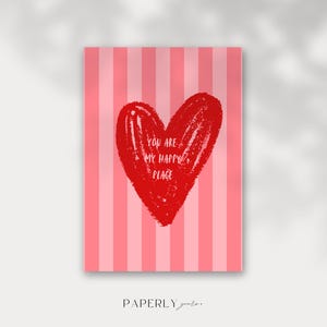 Carte postale "Happy Place", carte pour chaque occasion, carte postale cool pour petite amie, meilleur ami, petit ami