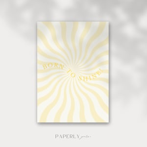 Carte postale « Né pour briller ! », carte pour chaque occasion, carte postale cool pour petite amie, meilleur ami, petit ami