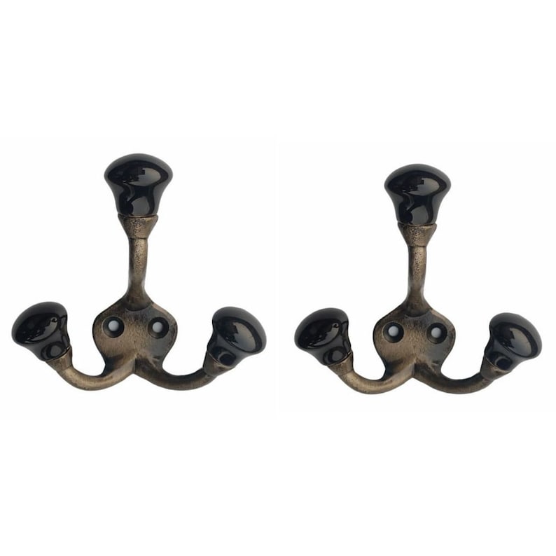 Maison Belle Ceramic Metal Wall Hooks Hanging Clothes Hat Coat Robe