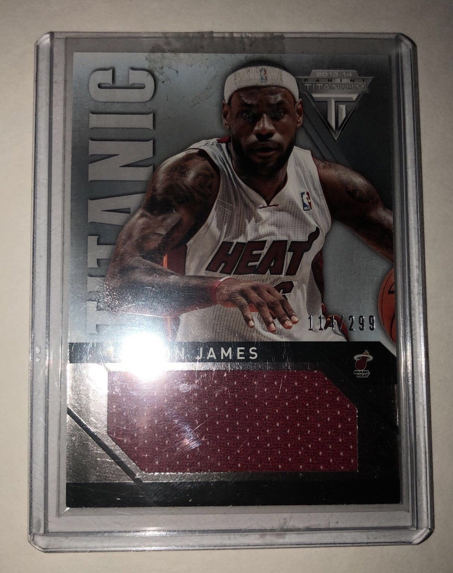 LeBron James 2013-2014 Titanium Miami Heat Jersey Sports Card | Etsy