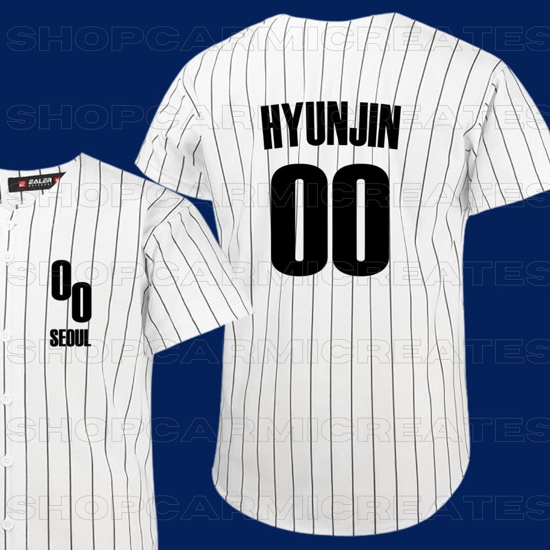 Hyunjin 00 Baseball Jersey: Unisex Kpop Fanmade Merch - Etsy