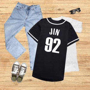 JIN Bias | Baseball Jersey | Unisex | Bangtan Jersey| Army | Gwacheon | KPop Fanmade Merch