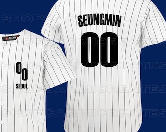 Seungmin Baseball Jersey Set 9 Cards Stray Kids Lomos - Etsy