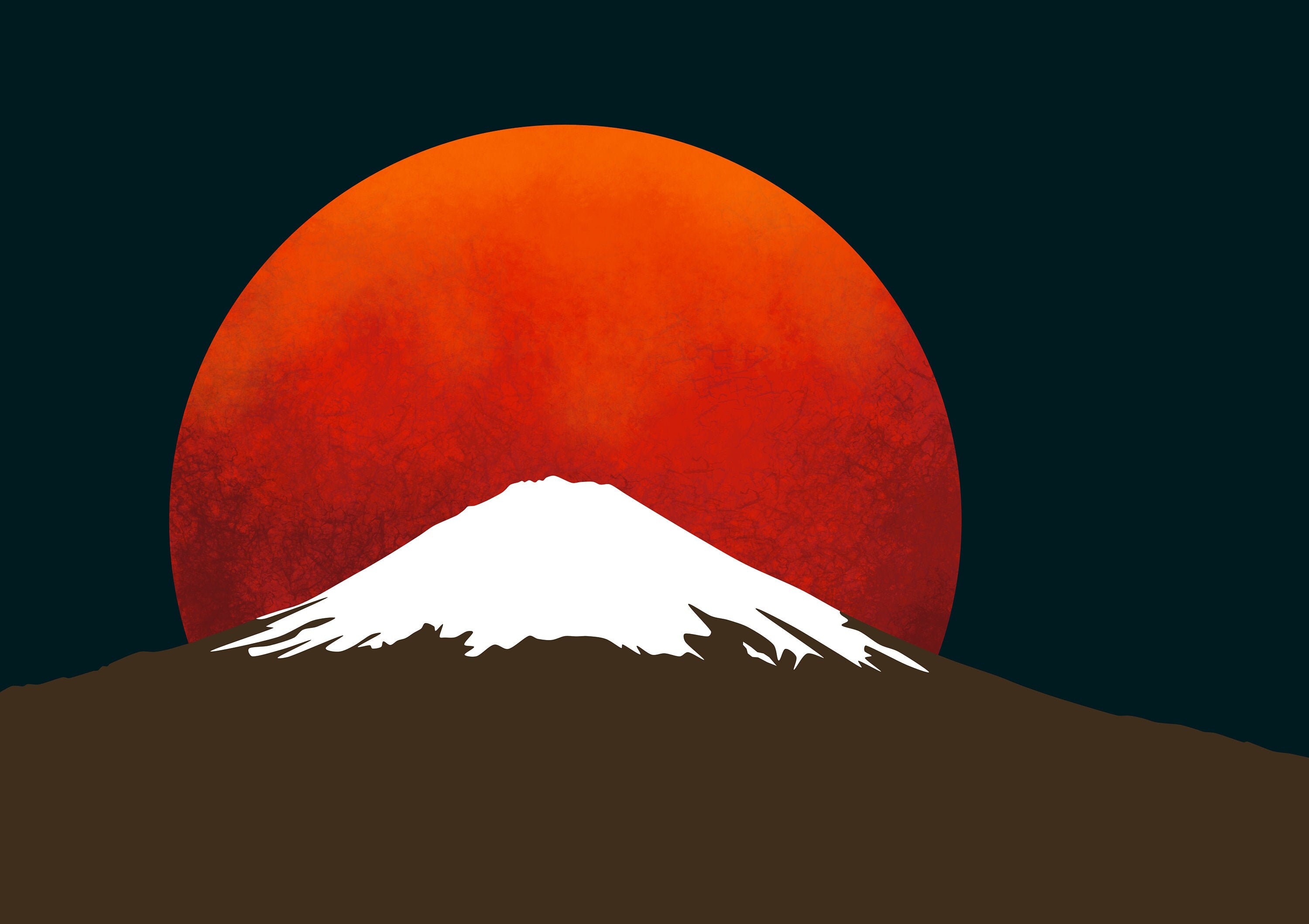 Mt. Fuji Large Vector Art | Etsy