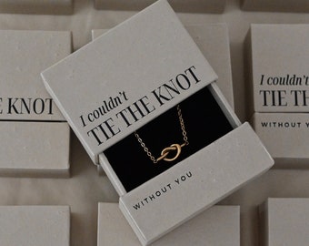 Tie the knot necklace for bridesmaids discount