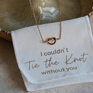 Help Me Tie The Knot Bridesmaid Gifts, Love Knot Necklace, Bridesmaids Proposal Box, Bridesmaid Thank You Gift, Bridesmaid gifts box