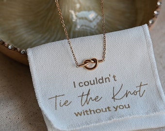 Help Me Tie The Knot Bridesmaid Gifts, Love Knot Necklace, Bridesmaids Proposal Box, Bridesmaid Thank You Gift, Bridesmaid gifts box