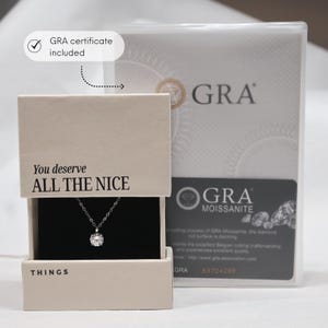 GRA Moissanite certificate included