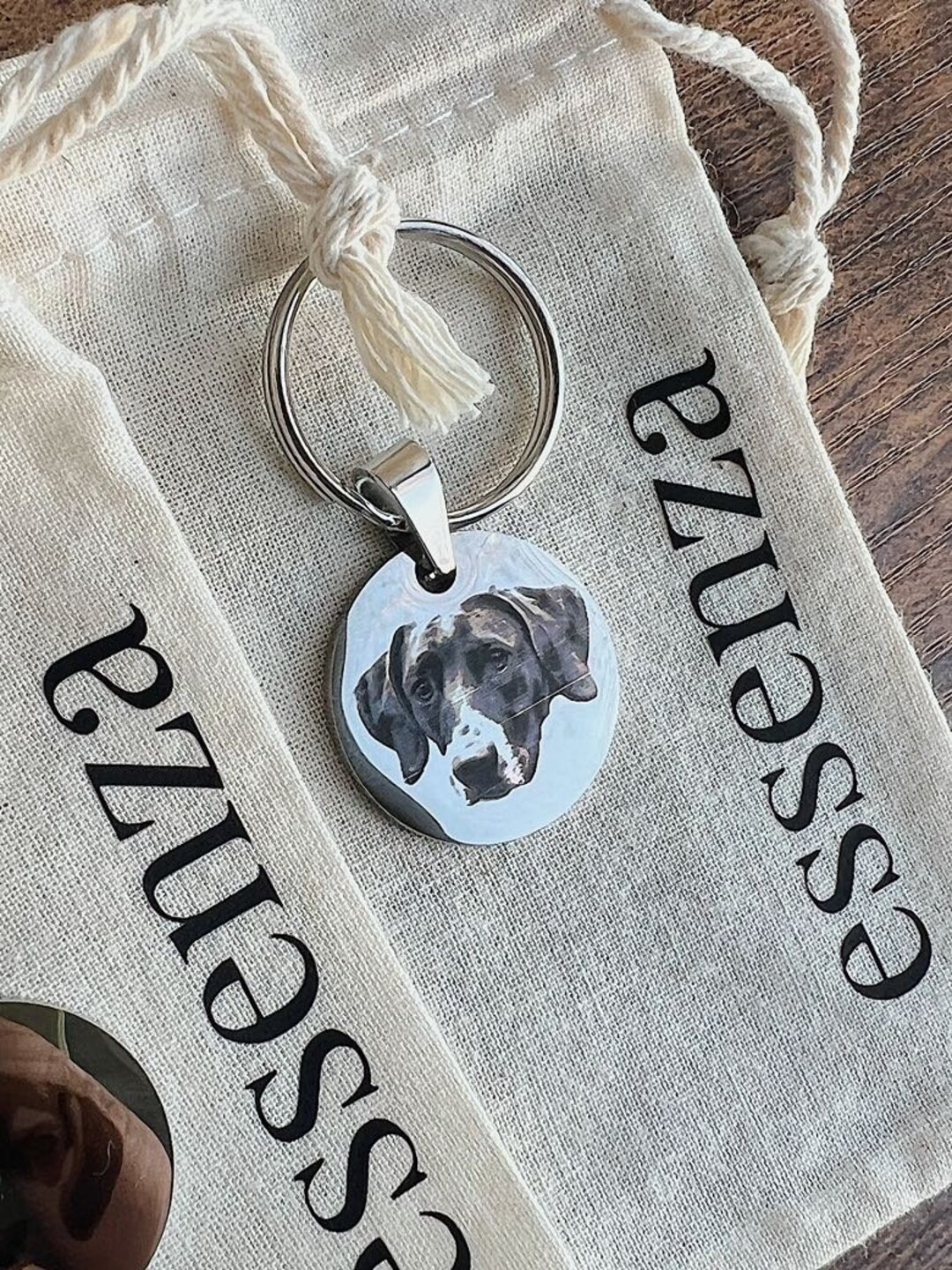 Personalized Pet Portrait Keychain, Dog Keychain Personalized, Dog Mom