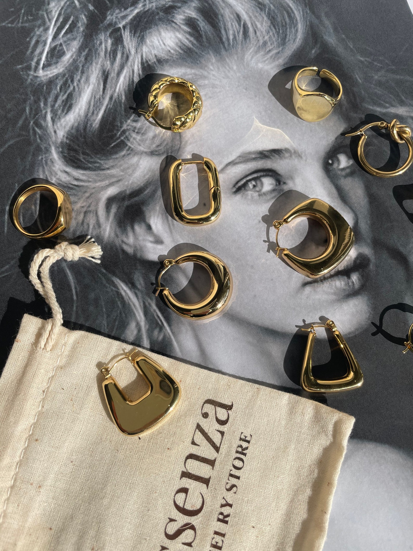 Gold Woven Hoop Earrings Golden Hoops 18k Gold Hoops Chunky - Etsy