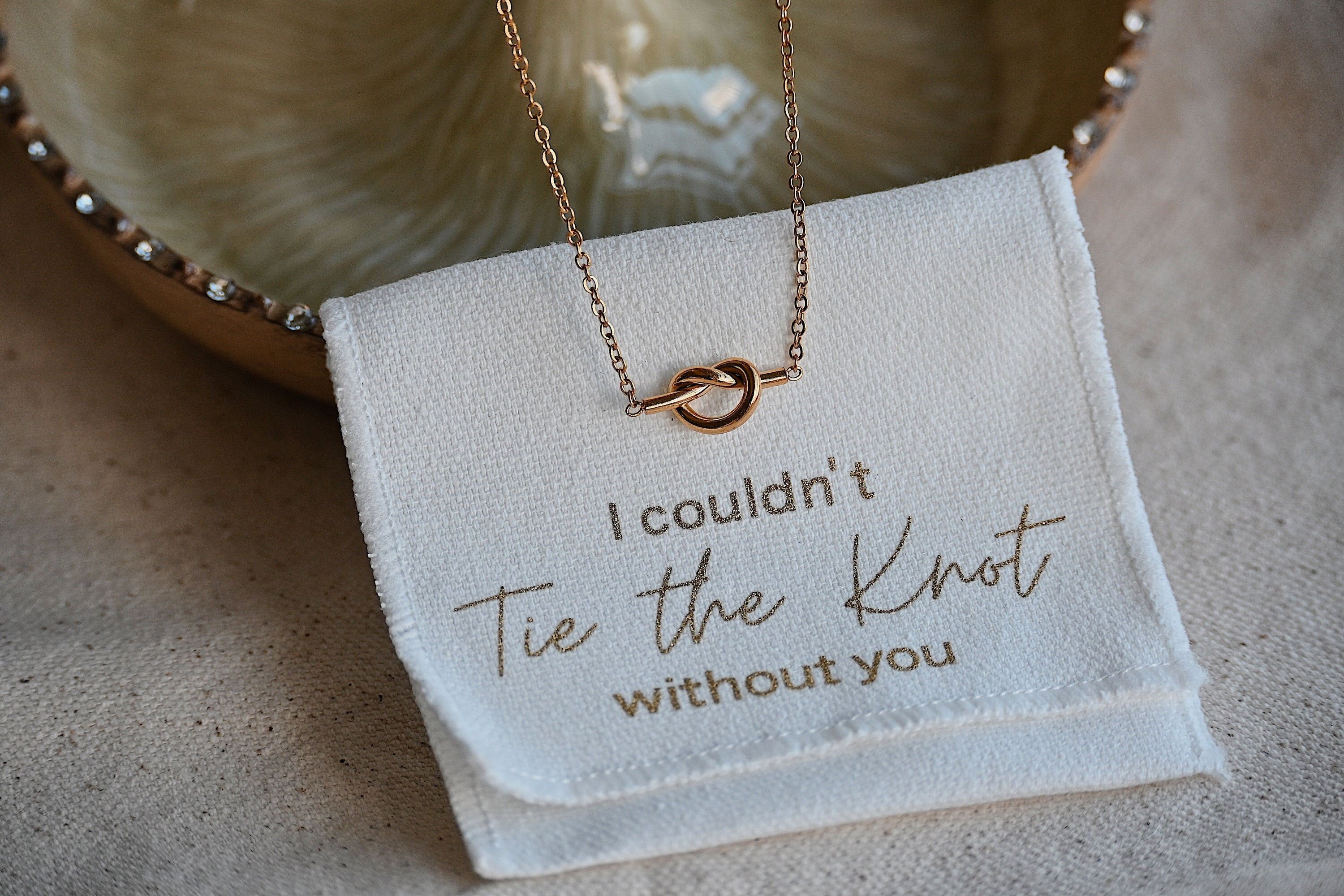 Help Me Tie The Knot Bridesmaid Gifts, Love Knot Necklace, Bridesmaids Proposal Box, Bridesmaid Thank You Gift, Bridesmaid gifts box