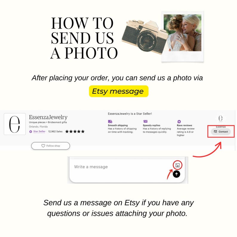 How to sendus a photo instructions