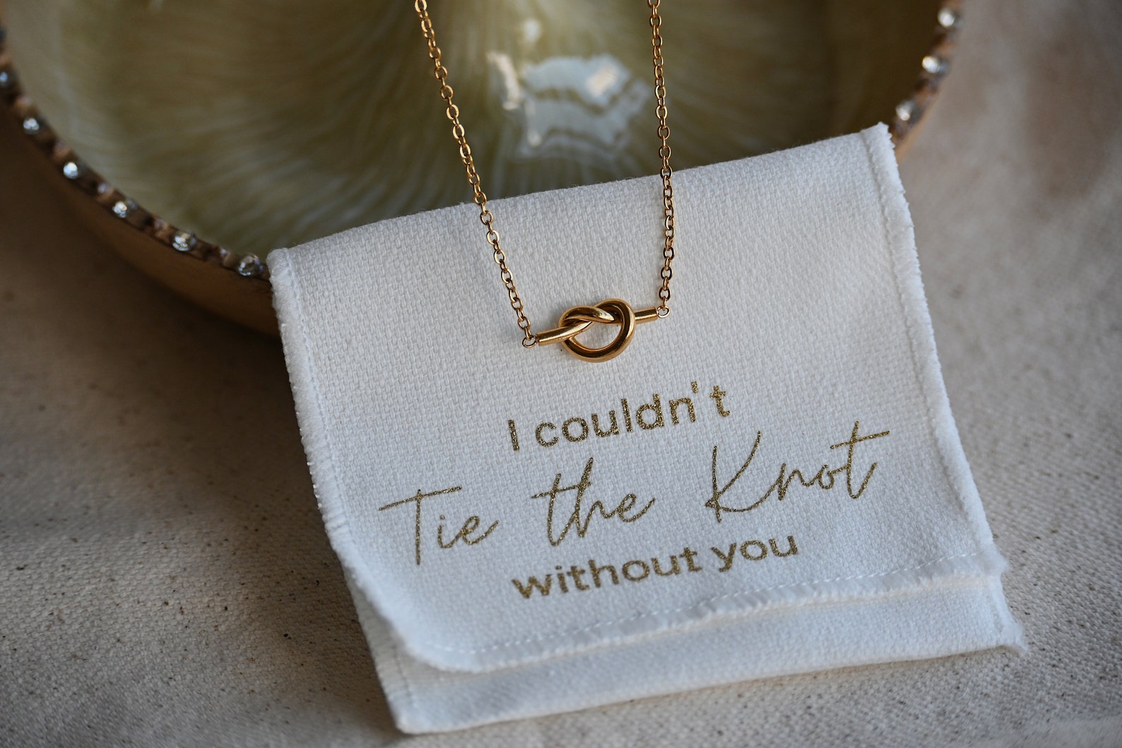 Help Me Tie the Knot Bridesmaid Gifts Love Knot Necklace - Etsy