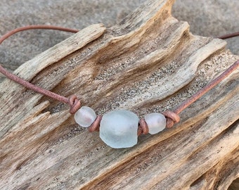 Sea Glass Necklace: Recycled African Glass Beads