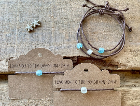 Sea Glass Style Friendship Bracelet: Recycled Glass Beach Jewellery