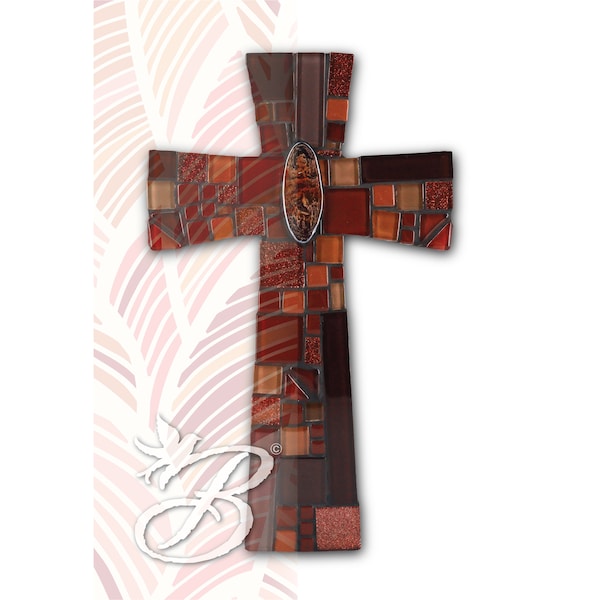 Mosaic Wooden Cross L/M/S | Brown | 馬賽克實木十字架 大/中/小 | 啡色