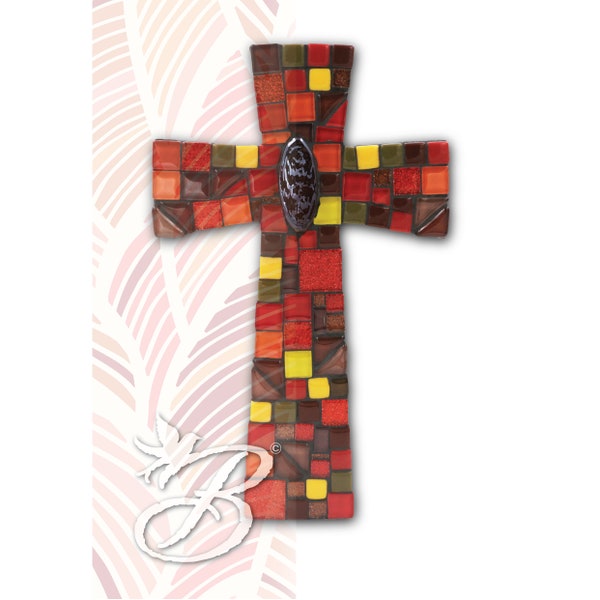 Mosaic Wooden Cross L/M/S | Red | 馬賽克實木十字架 大/中/小 | 紅色