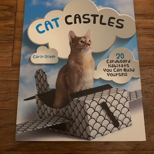 CAT CASTLES - "20 Cardboard Habitats You Can Build Yourself"  Feline Fun Kitty Kraft Book For You And Your Pussycat - and maybe yer' pooch!