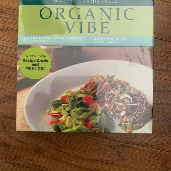 Organic Vibe - "Cooking With Jazz"  NEW, Factory-Sealed - "Seasonal Vegetarian Recipes" With CD and Recipe Cards (Sharon O'Connor)
