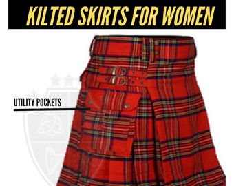 Jupe kilt pour femme 20 pouces de longueur pour femmes de 24 à 70 pouces disponibles en différentes tailles 40 jupes cargo tartan tartan - Jupes kilt tartan