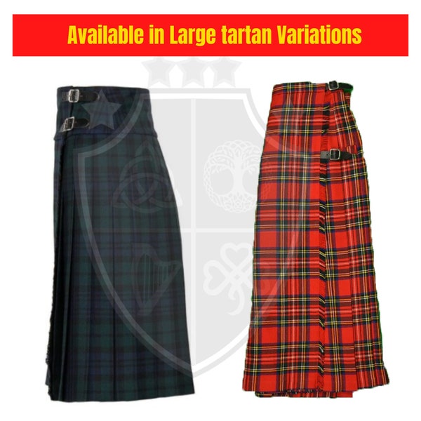 Scottish Classic Maxi Length KILTED SKIRT - Ladies Skirt - Custom Made Hostess Skirt - Floor Length Tartan Skirt - Made to Order - Skirts